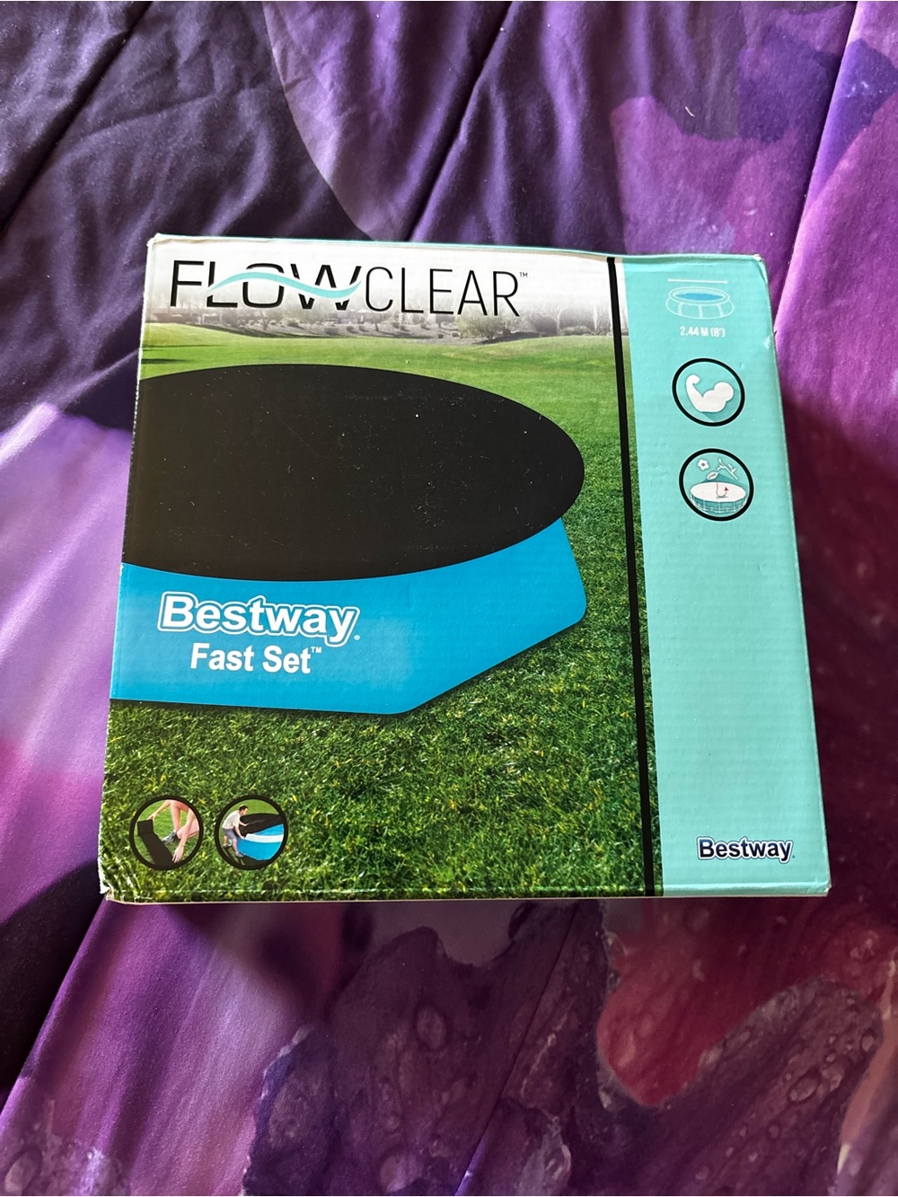 Flowclear Fast Set Pool Cover - Turquoise/Black